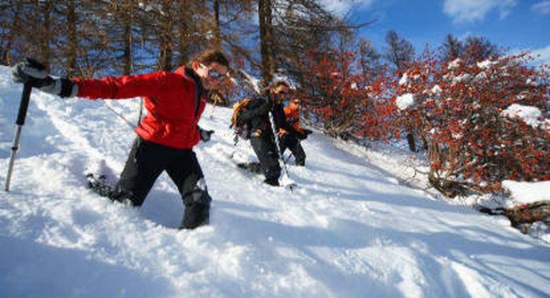 Randonnée en raquettes dans le Parc des Ecrins près de Briançon
