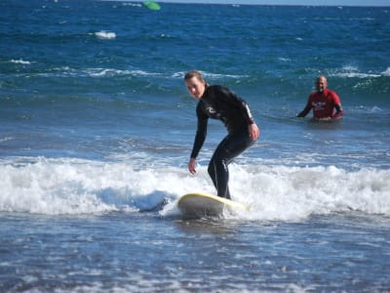 Cours de surf à la plage d'El Médano, Tenerife