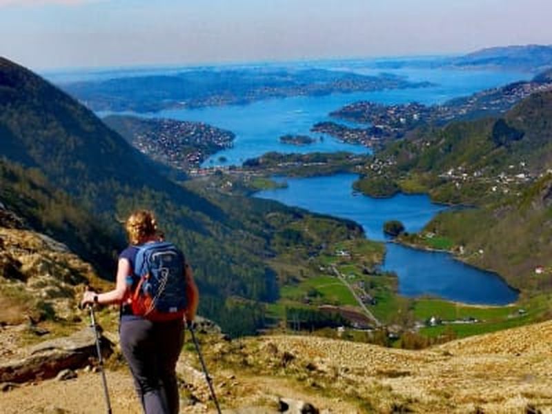 Randonnée privée du mont Ulriken au mont Fløyen à Bergen