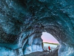 Visite de la grotte de glace bleue et randonnée glaciaire sur le glacier Vatnajökull depuis Skaftafell