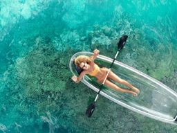 Excursion guidée en kayak transparent dans le lagon de Saint-François, Guadeloupe