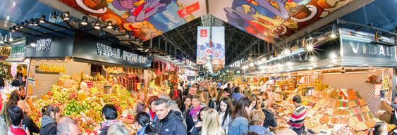 Dégustation de tapas aux marchés de la Boquería et de Santa Caterina