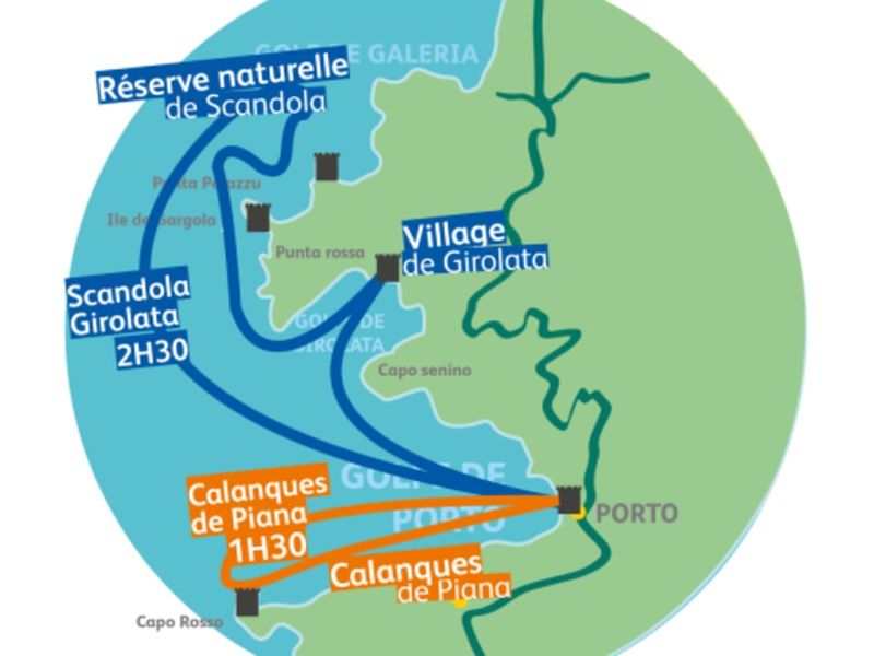 Réserve naturelle de Scandola et le village de Girolata de Porto