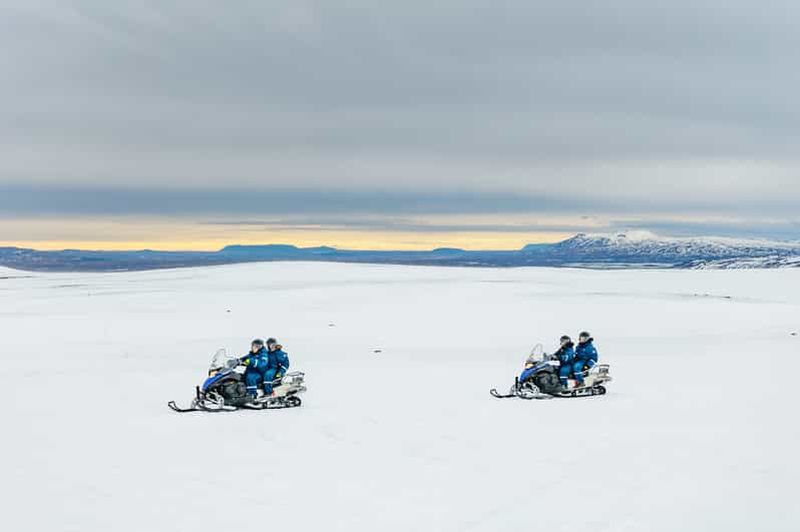 Depuis Reykjavik : Cercle d'or et excursion en motoneige sur les glaciers