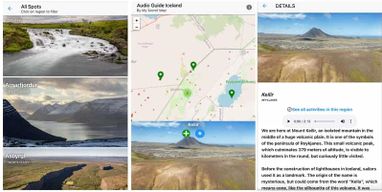 Islande : Audioguide, Carte interactive 200 spots ++
