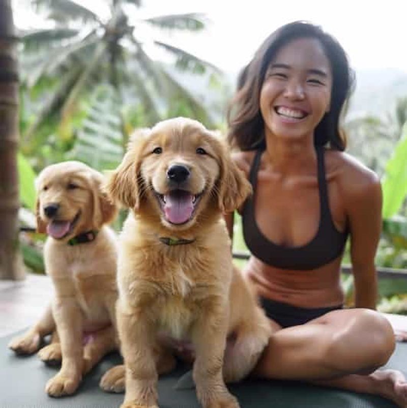 Bali : cours de yoga avec des chiots à Canggu et Uluwatu et boissons rafraîchissantes