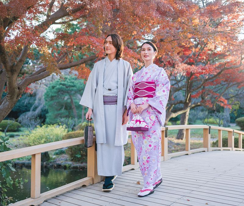 Tokyo : location de kimonos dans le jardin national de Shinjuku Gyoen