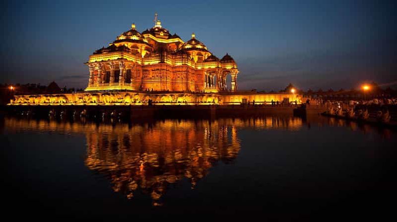 Delhi : visite du temple Akshardham avec spectacle son et lumière