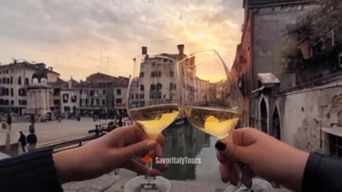 Venise : visite à pied au coucher du soleil avec dégustations gastronomiques et œnologiques