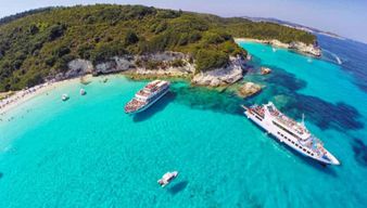 Depuis l'île de Corfou : croisière en bateau vers Antipaxos et les grottes bleues de Paxos