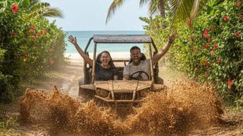 Excursion en quad à Punta Cana, cénote et plage de Macao