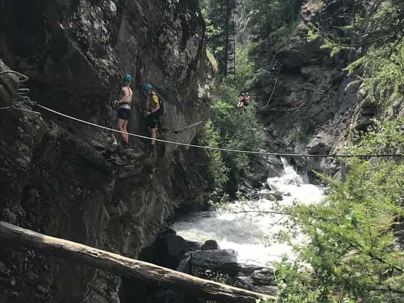 Saas-Fee : Via Ferrata alpine des gorges et tour du renard volant