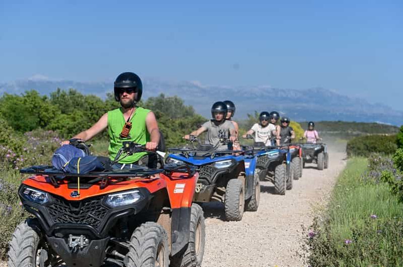 Trogir, Žedno : île de Čiovo, circuit 100 % tout-terrain en quad