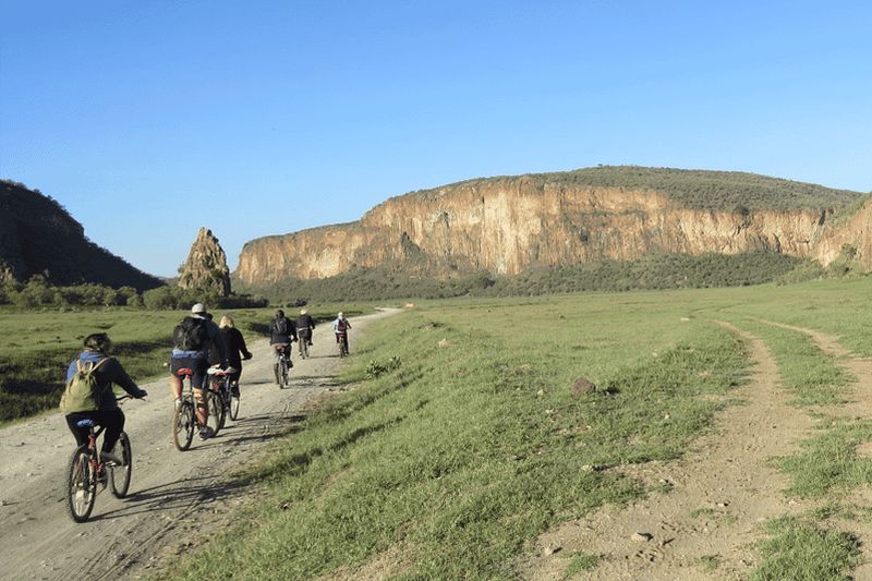 Excursion d'une journée : balade à vélo à Hell's Gate et sortie en bateau sur le lac Naivasha