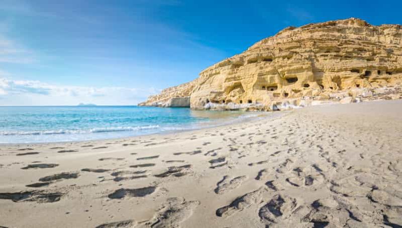 Depuis Héraklion : Excursion d'une journée à la plage et aux grottes de Matala Hippie Beach