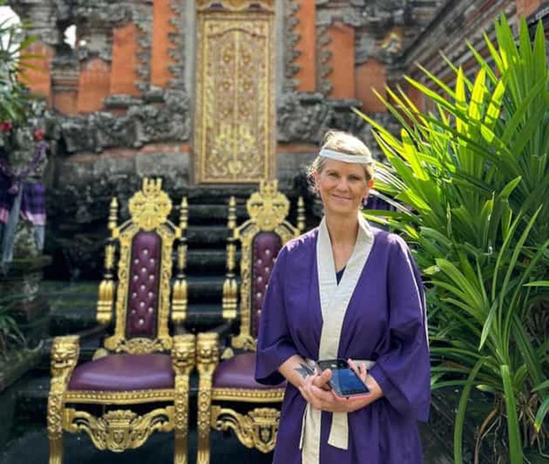ubud : temple de saraswati, marché d'art d'ubud, rizière en terrasse, chute d'eau