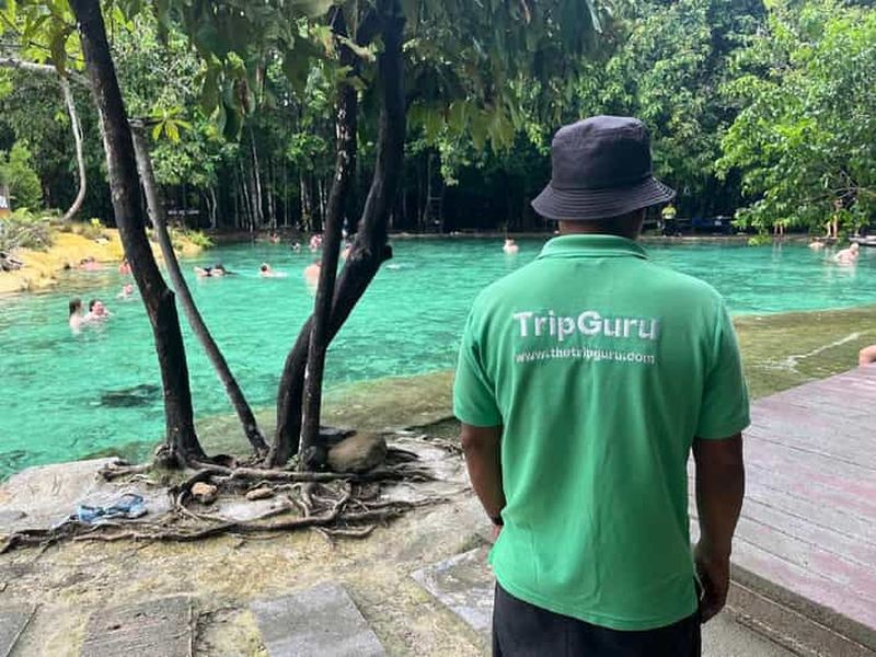 Krabi : Visite du temple de la grotte du tigre, de la piscine d'émeraude et des sources d'eau chaude