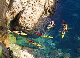 Au départ de Sant Feliu de Guíxols : kayak et plongée avec tuba sur la Costa Brava