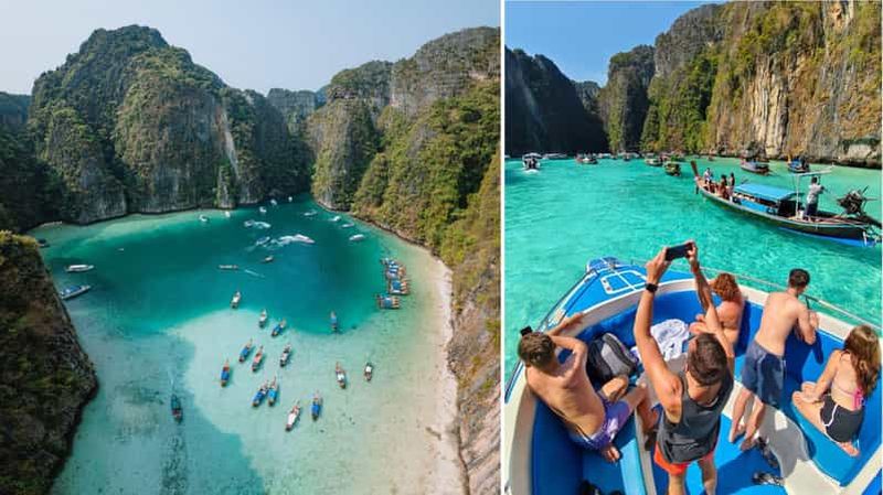 Au départ de Krabi : Excursion d'une journée en bateau rapide dans les îles Phi Phi