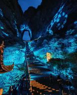 Visite nocturne du mont Tianmen : Skywalk et lumières de la ville