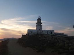 Visite du phare d'Armenistis au coucher du soleil