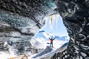 Depuis Vík : visite en petit groupe de la grotte de glace de Katla