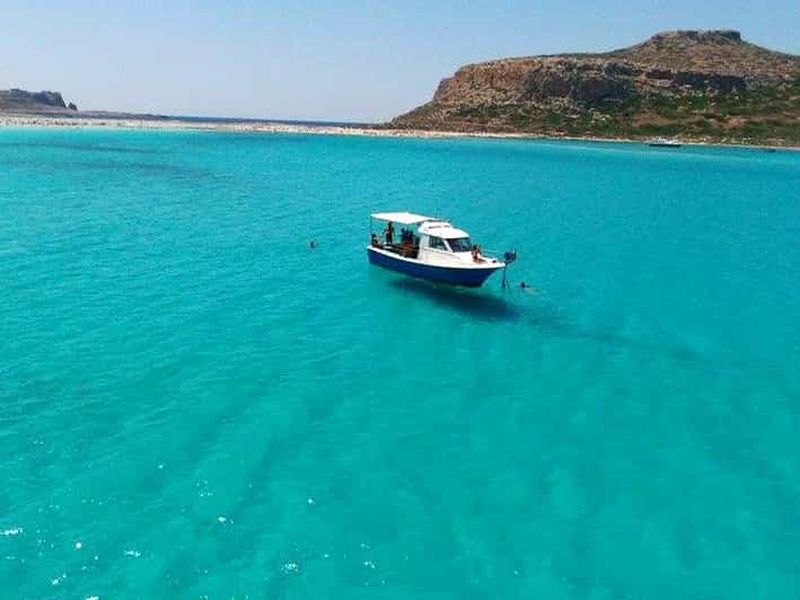 Crète : excursion en bateau privé à Balos, Gramvousa et Agios Sozon