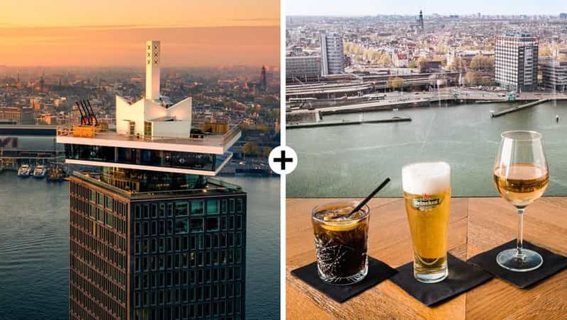 Amsterdam : billet d'entrée A'DAM Lookout avec 1 ou 2 boissons