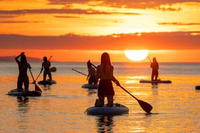 Barcelone : paddle au lever du soleil avec moniteur et photos