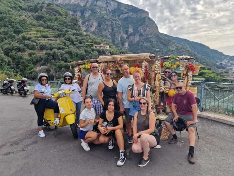 Excursion romantique en Vespa : Amalfi, Ravello, Positano et vue sur la mer