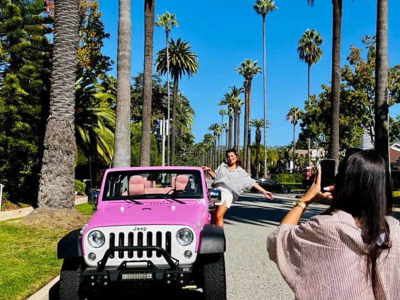 Beverly Hills : Visite privée en Jeep rose de Rodeo Drive