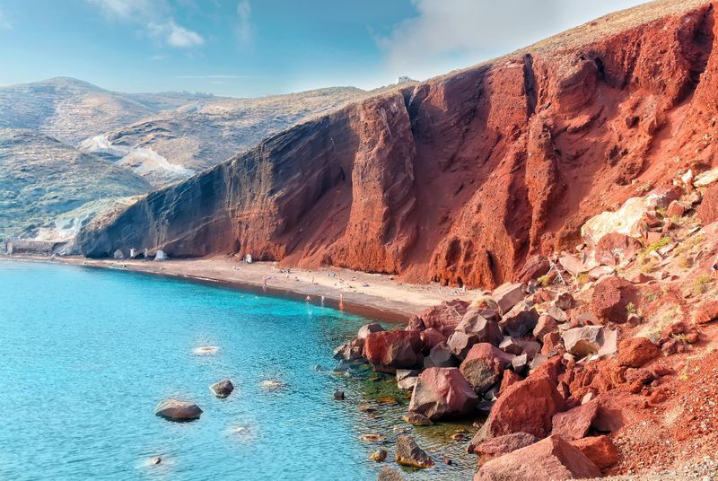 Plage Rouge de Santorin