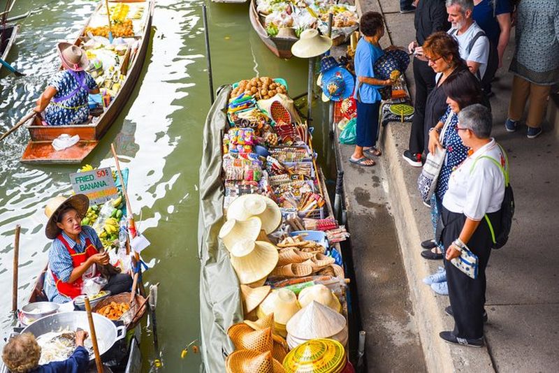 Excursion privée aux marchés flottants de Damnoen Saduak depuis Bangkok