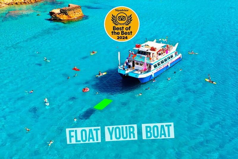 Excursion en bateau à Cala Conta et Cala Bassa à Ibiza