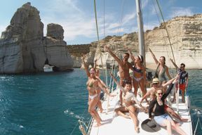 Excursion en bateau sur les plages de Milos
