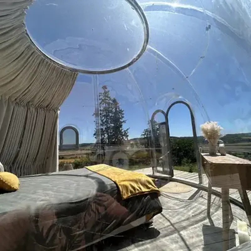 Nuit en bulle près de Lyon